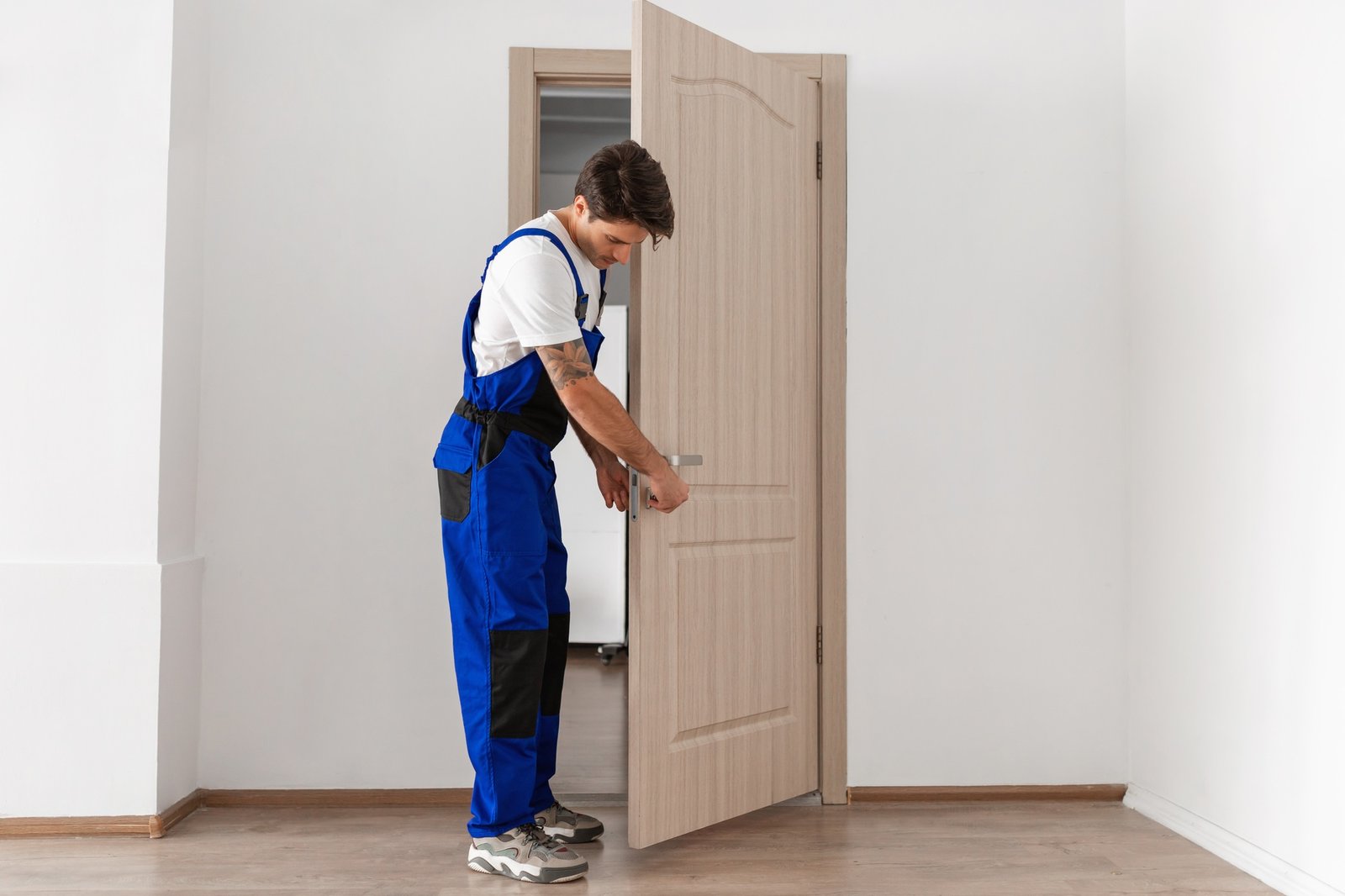 Installation of a lock on the entrance door